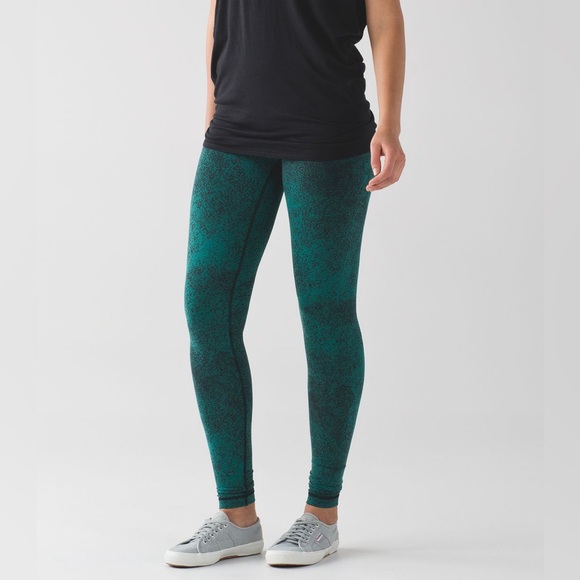 lululemon athletica Pants - Lululemon Wunder Under High-Rise 30" Luon - Spray Jacquard Hunter Green | 12
